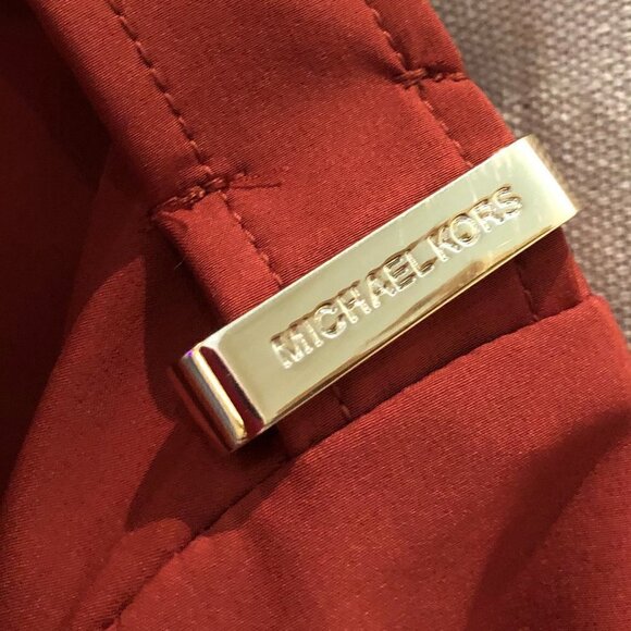 MICHAEL KORS Women's Plus Size Hooded Belted Trench Coat Harvest Orange Size 2X - Picture 10 of 13